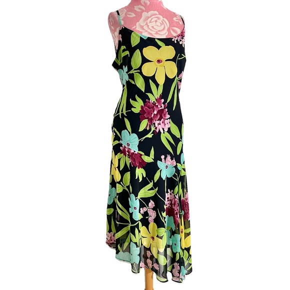 Jones New York Dresses & Skirts - Vintage Jones New York Floral Maxi Dress Y2K 90S Asymmetrical Fairy Grunge